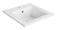 American Imaginations 16,5 po Ensemble de dessus en céramique W 1 trou en couleur blanche - Drain de trop-plein incl. AI-29810
