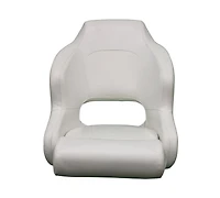 Blue Dog Marine Siège baquet de qualité supérieure, rembourrage en mousse extra épaisse, siège de bateau de luxe, style baquet, siège de capitaine confortable, élégant et durable – Blanc