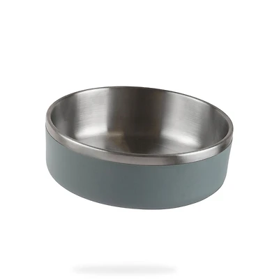 One Paw, Small Double Stainless Steel Dog Bowl, 1.3L (44 OZ), Small Double Stainless Steel Bowl