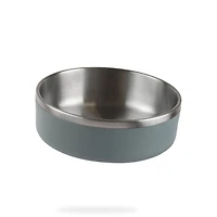 One Paw, Small Double Stainless Steel Dog Bowl, 1.3L (44 OZ), Small Double Stainless Steel Bowl