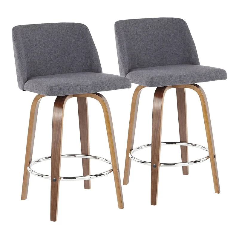 Tabouret de comptoir moderne milieu-du-siècle Toriano de LumiSource