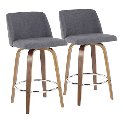 Tabouret de comptoir moderne milieu-du-siècle Toriano de LumiSource