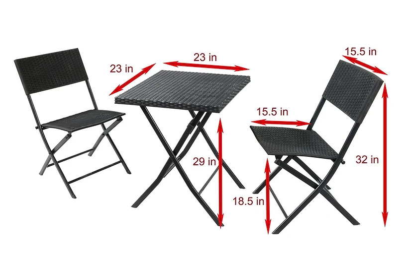 Sunmate Casual Bistro Chaise Style wicker tissé traditionnel