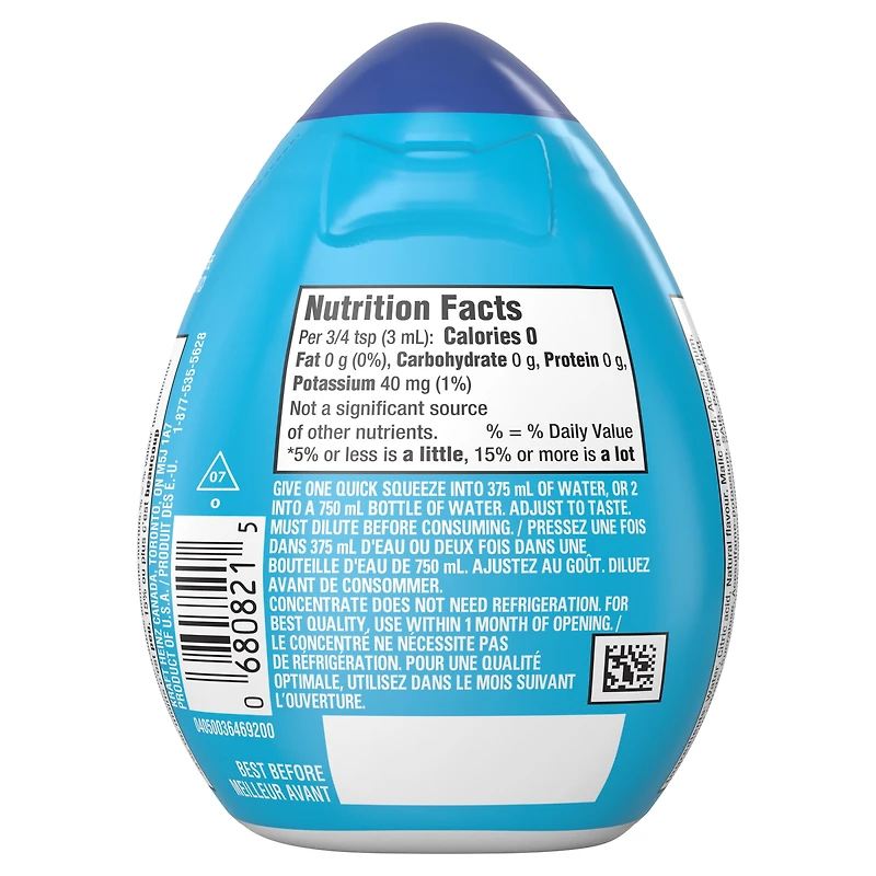 Aromatisant D'Eau Liquide Baies Et Grenade, Bouteille MIO BAIES DE GRENADE 48ML