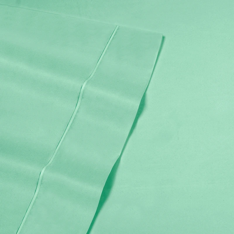 Ensemble de draps de luxe Swift Home 4 pièces avec taie d'oreiller additionnelle, Twin, Vert mousse