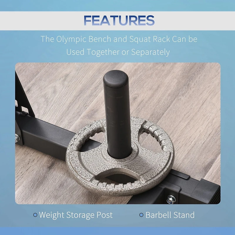 Strength Power Squat Rack Barbell Lifting Pull Up Weight Stand Home Gym