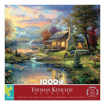 Ceaco Thomas Kinkade Nature's Paradise 1000-Piece Interlocking Jigsaw Puzzle for Adults Ages 14+