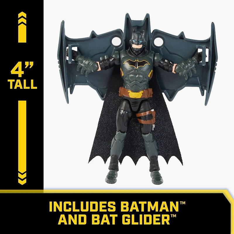 Batman, Coffret Batmobile ultime transformable, Coffret Batman 2-en-1 avec figurine Batman exclusive et planeur, effets sonores et lumineux, jouets pour garçons et filles à partir de 4 ans DC Comics Batman
