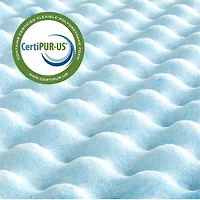 Zinus Spa Sensations Twin 1.5 inch Swirl Cooling Gel Air Flow Memory Foam Mattress Topper, Pressure Relief, CertiPUR-US Certified Foam