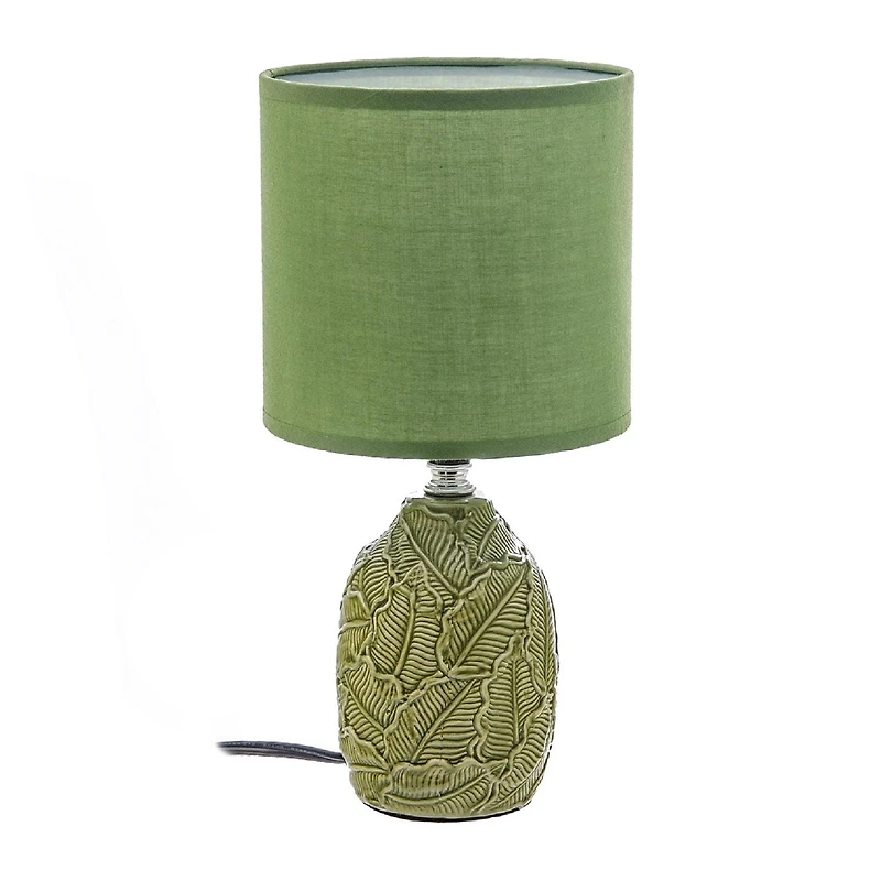 Lampe De Table En Céramique Avec Plaquette D'Ombrage Vert