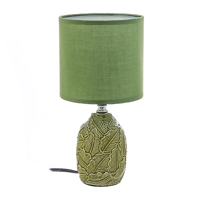 Lampe De Table En Céramique Avec Plaquette D'Ombrage Vert