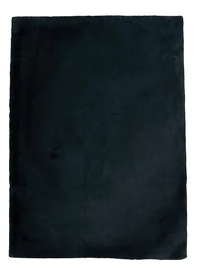 Tapis Maven Faux Lapin charbon de bois de 5 pi x 7 pi