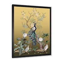 Designart Chinoiserie Aux Oiseaux Et Pivoines VI Art mural encadré