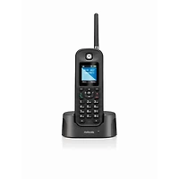 Téléphone sans fil extérieur Motorola O2 avec répondeur - Simple - Due Pack - Noir