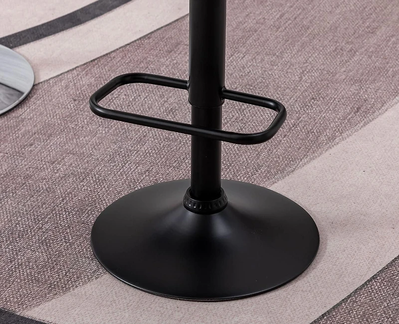 Heavenly Collection Grey Tufted Adjustable Stool