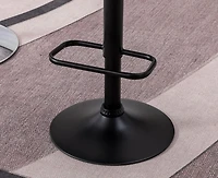 Heavenly Collection Grey Tufted Adjustable Stool
