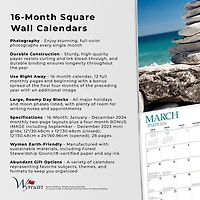 Wyman Publishing At The Lake 2024 12x24 Inch Square Wall Calendar, 9781525611483