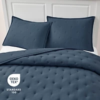 Mainstays 2-Piece Comforter Set, Washed Indigo, Twin, Twin
