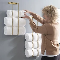 Cody Metal Towel Rack, Gold (2 Pack)