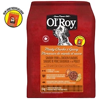 Ol'Roy Meaty Chunks and Gravy Savoury Pork & Chicken Flavours Dry Dog Food 8kg, 8 Kg