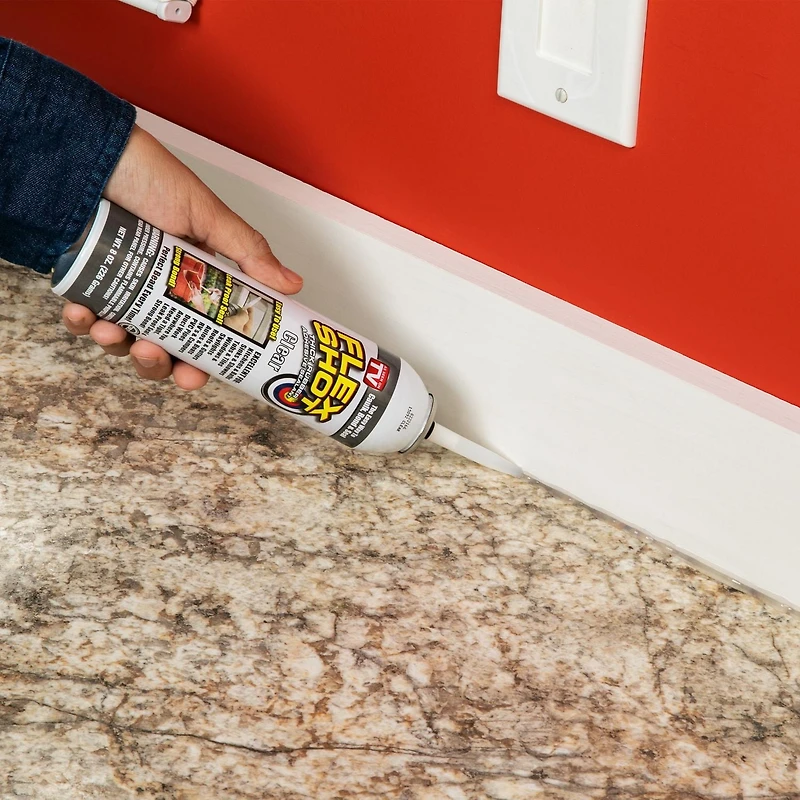 FLEX SHOT TRANSPARENT 8 OZ ADHÉSIF MASTIC EN CAOUTCHOUC ÉPAIS PLÂTRER, SCELLER ET COLLER