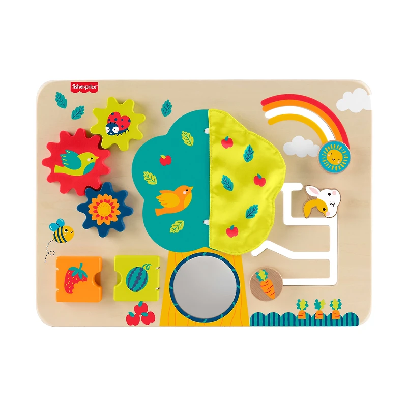 Fisher-Price Ma Planche d’activités en bois, 1élément en bois FISHER PRICE ENS ACTIVITE BOIS