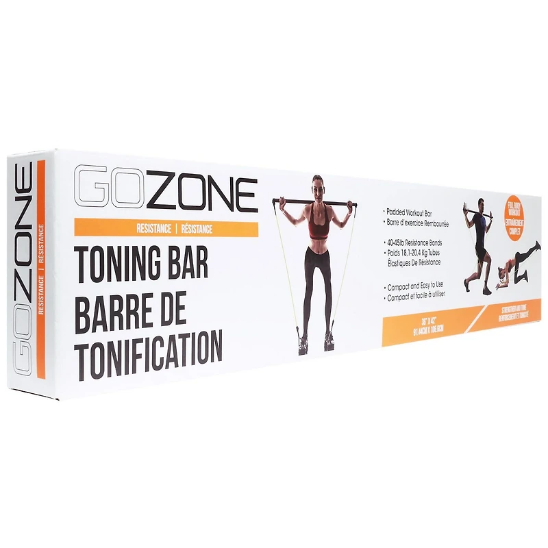 Barre de tonification GoZone – Citron vert/noir Avec rembourrage mousse
