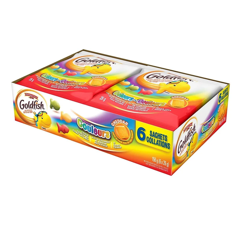 Goldfish® Craquelins Couleurs, (6 x 26g Sachets) Craquelins Goldfish Cheddar 6 *26 g