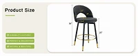 Ensemble de 2 tabourets de bar Noble House pivotants à 360° en PU, siège rembourré confortable, noir