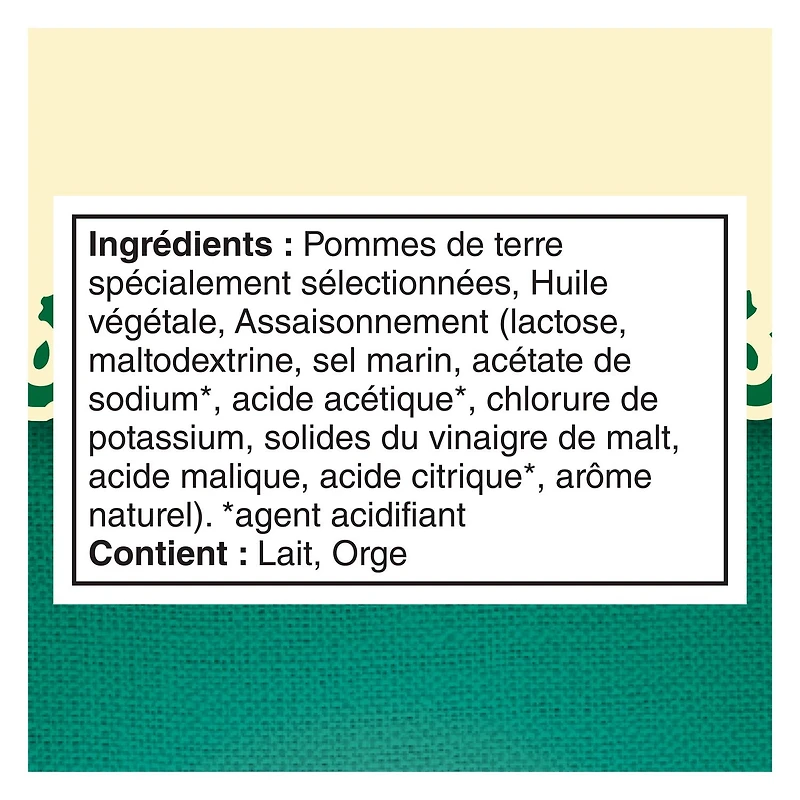 Miss Vickie’s croustilles cuites à la marmite saveur Sel marin et vinaigre de malt, format économique 325 g.