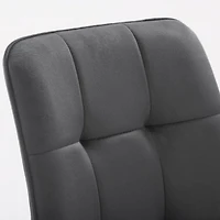 CorLiving Nash Set of 2 Velvet Upholstered Indoor Side Chairs with Black Flared Metal Legs