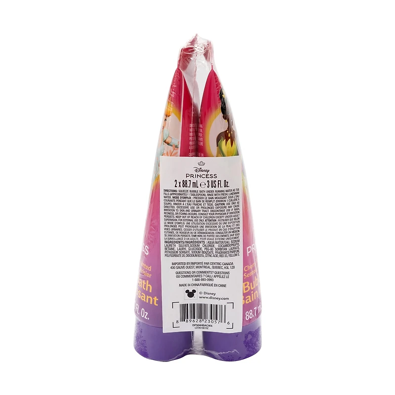 Set de 2 tubes de bain moussant princesses Disney