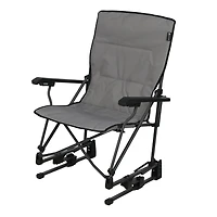 Ozark Trail Quad Bounce Chair, Rocking Motion, Grey, Polyester Fabric