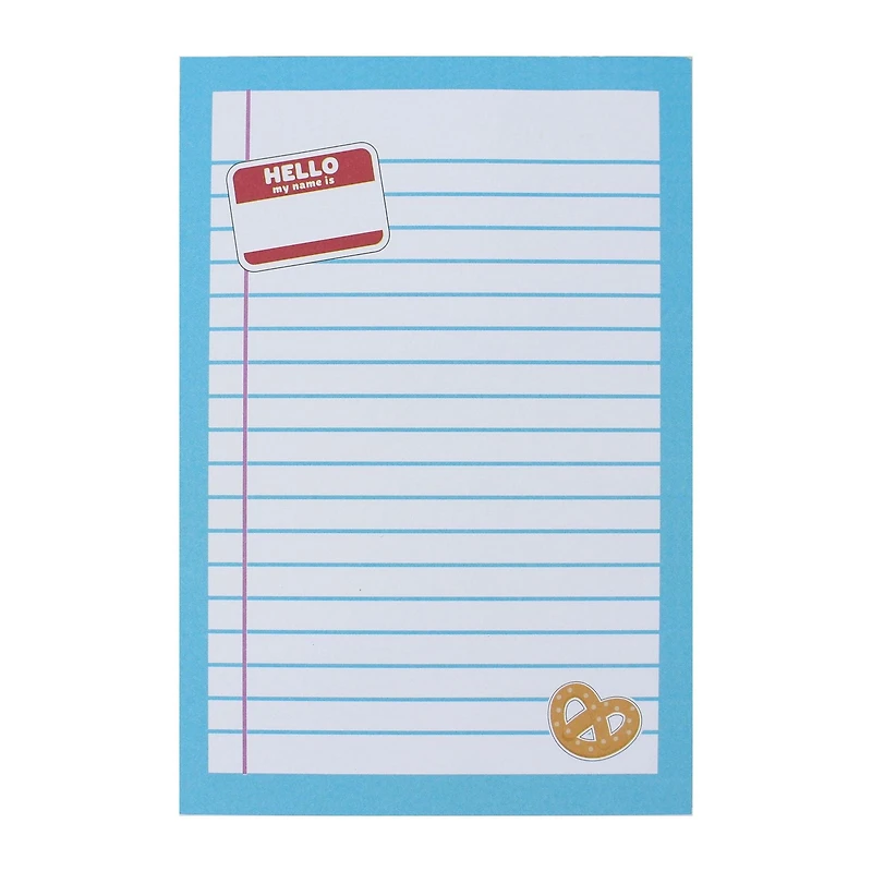 Mini Presse-Papiers en U avec Bloc-Notes, 40 Feuilles, Thème Scolaire Porte-bloc