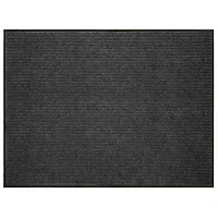 Paillasson de 3 pi x 4 pi Platinum Needlepunch Charcoal avec endos en vinyle 3pi x 4 pi intérieur/extérieur