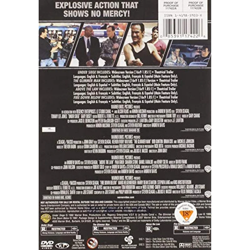 4 Film Favorites: Steven Seagal: Under Siege / Glimmer Man / Above The Law / Fire Down Below