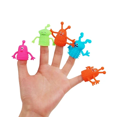 Halloween 8 Finger Puppets, Soft Plastic Material, Multi Colors, for Ages 3+, Novelty & Gag Toys, by Way to Celebrate