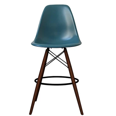 Eames Tabouret De Style Eiffel En Noyer De 26" en paon