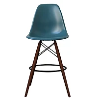 Eames Tabouret De Style Eiffel En Noyer De 26" en paon