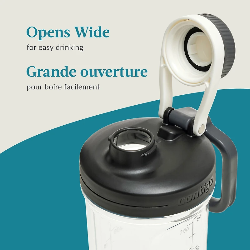 Bouteille mélangeur Contigo Fit Shake & Go 2.0, plastique tritan, 828 mL (28 oz), sel 1 unité
