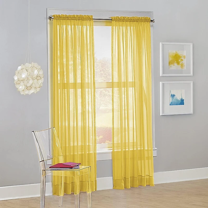 SUN TEXTILE VOILE ROD POCKET CURTAIN