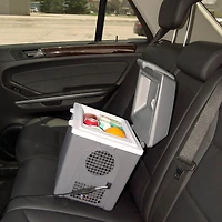 Koolatron Glacière/réchauffeur électrique 12 V, boîte à lunch thermoélectrique 9 L (9,8 qt), mini-réfrigérateur portable, gris
