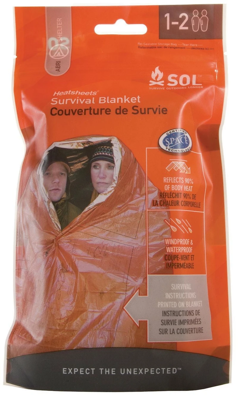 SURVIE OUTDOORS LONGER® COUVERTURE DE SURVIE COUVERTURE DE SURVIE