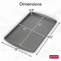 GoodCook Everyday Nonstick Steel Baking Sheet, 11" x 17", Gray, GC 11x17" LG COOKIE