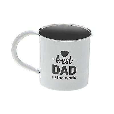 IH Casa Decor Stainless Steel Mug With Printing Best Dad In The World - Set of 2