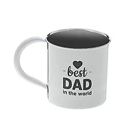IH Casa Decor Stainless Steel Mug With Printing Best Dad In The World - Set of 2