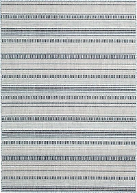 Hayweld Vanilla White and Blue Woven Area Rug