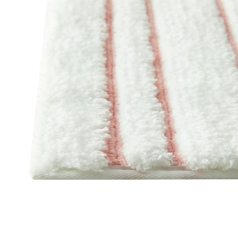 Mainstays 15-Piece Embossed Stripe Bath Accessory Set, Pink