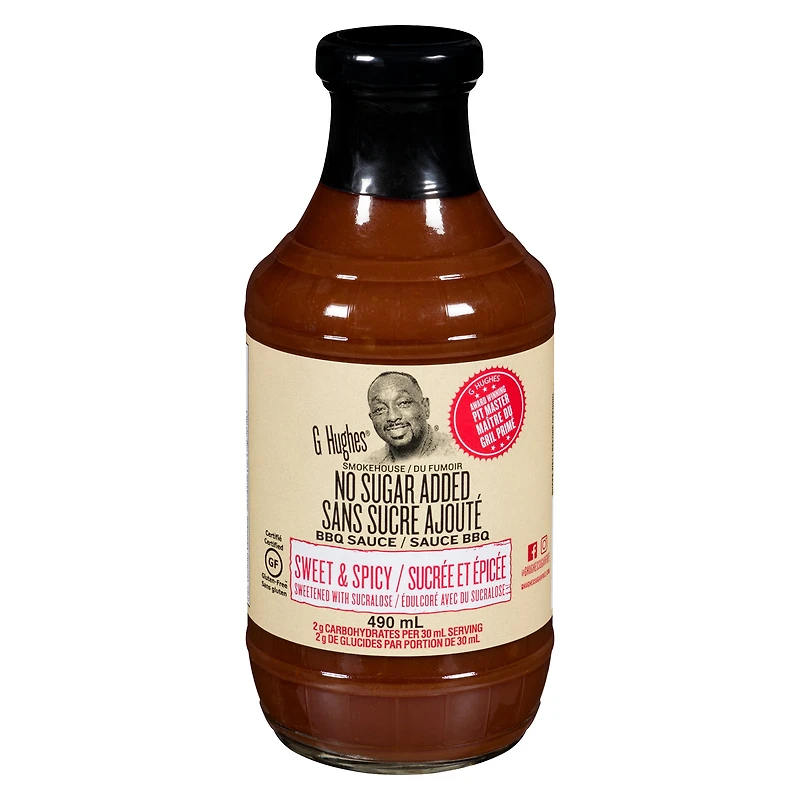 G Hughes Sugar Free Sweet & Spicy BBQ Sauce 490ml