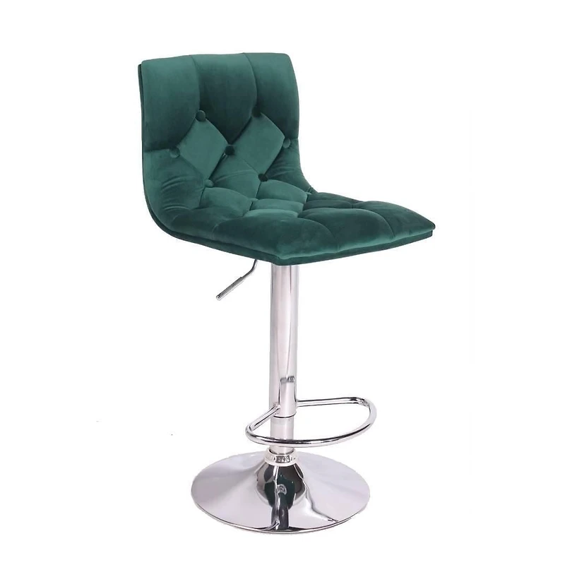 Plata Import - Velvet Swivel Adjustable Stool
